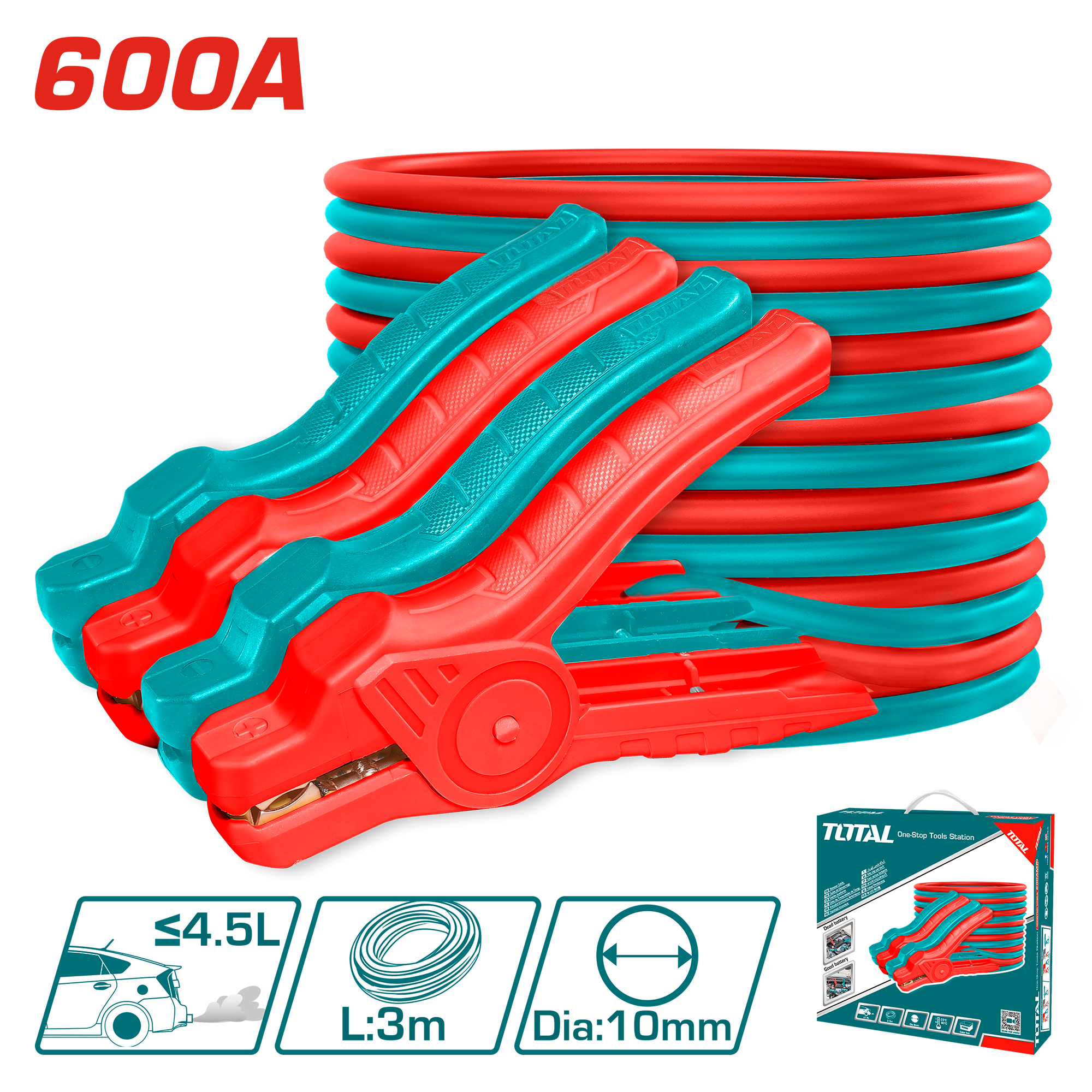 PBCA16008 Total Booster Cable 600amp, 3M - PBCA16008 - Image 1