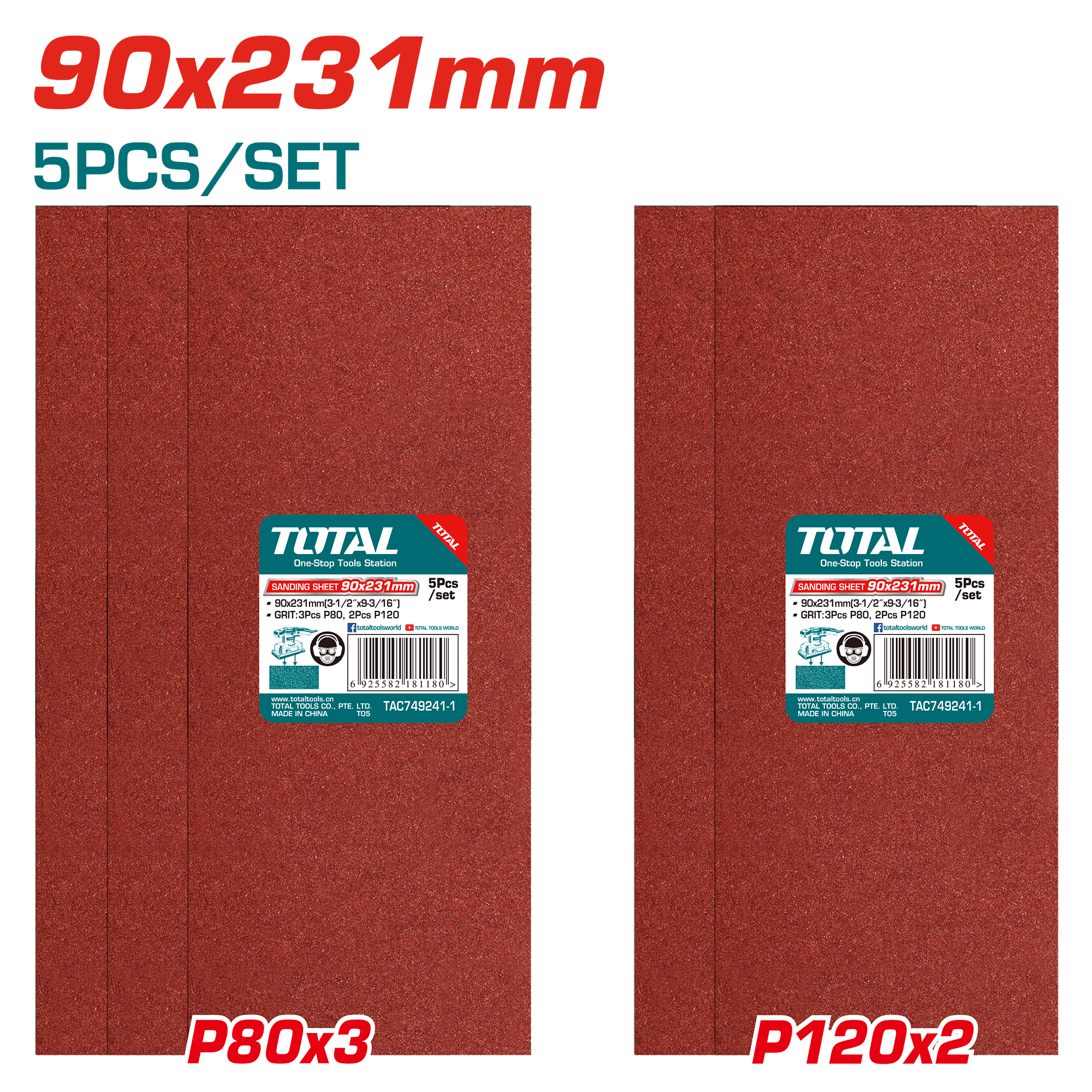 TAC749241-1 Sanding sheet set TAC749241-1 - Image 1