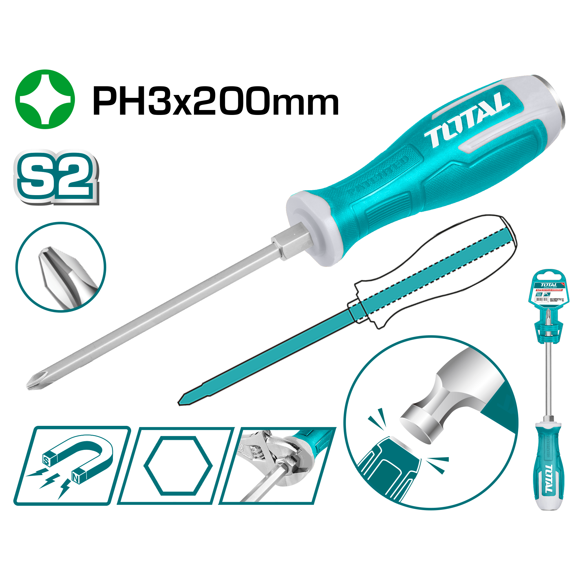 THGSPH32006 Phillips Go-Through Screwdriver THGSPH32006 - Image 1