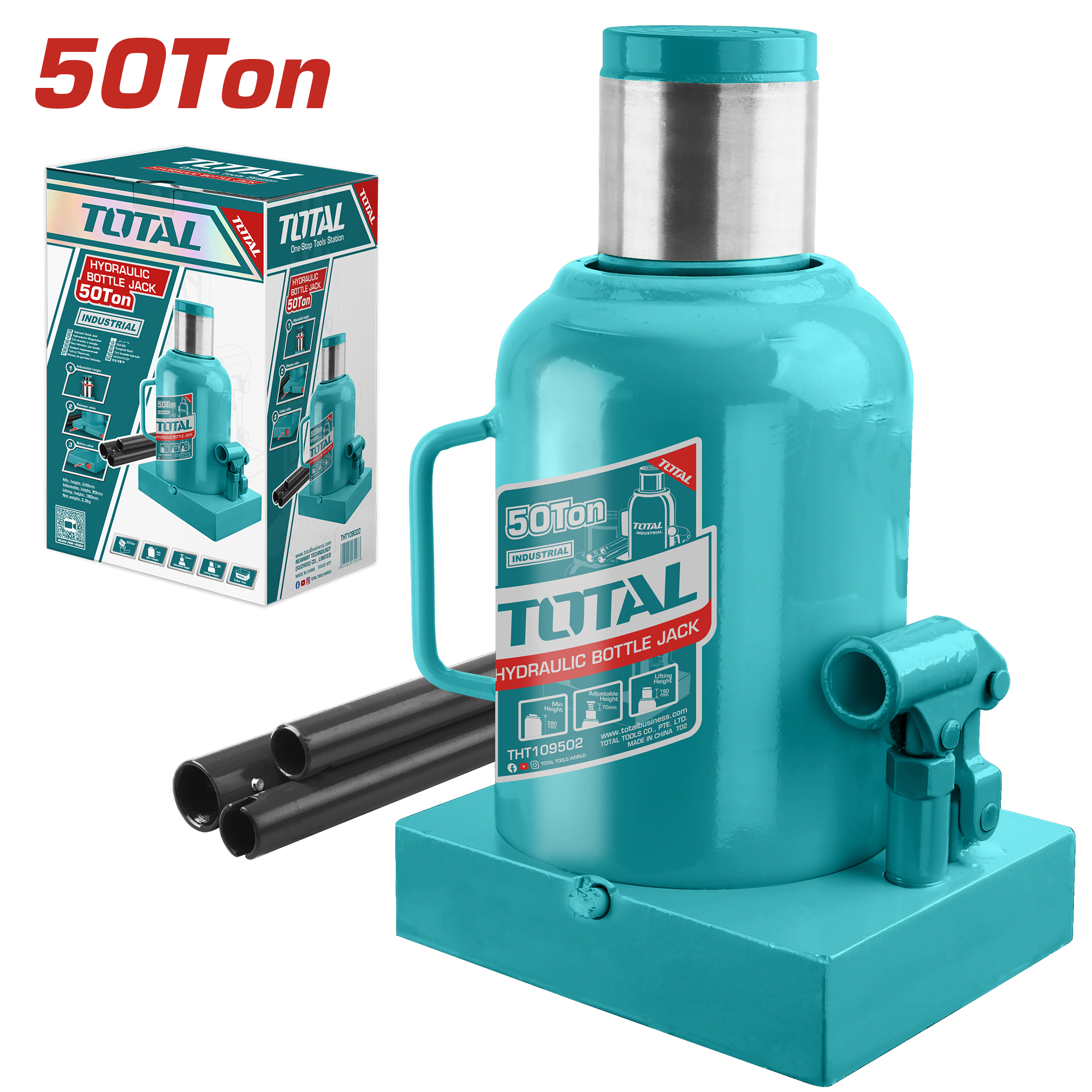 THT109502 Hydraulic bottle jack 50 ton THT109502 - Image 1