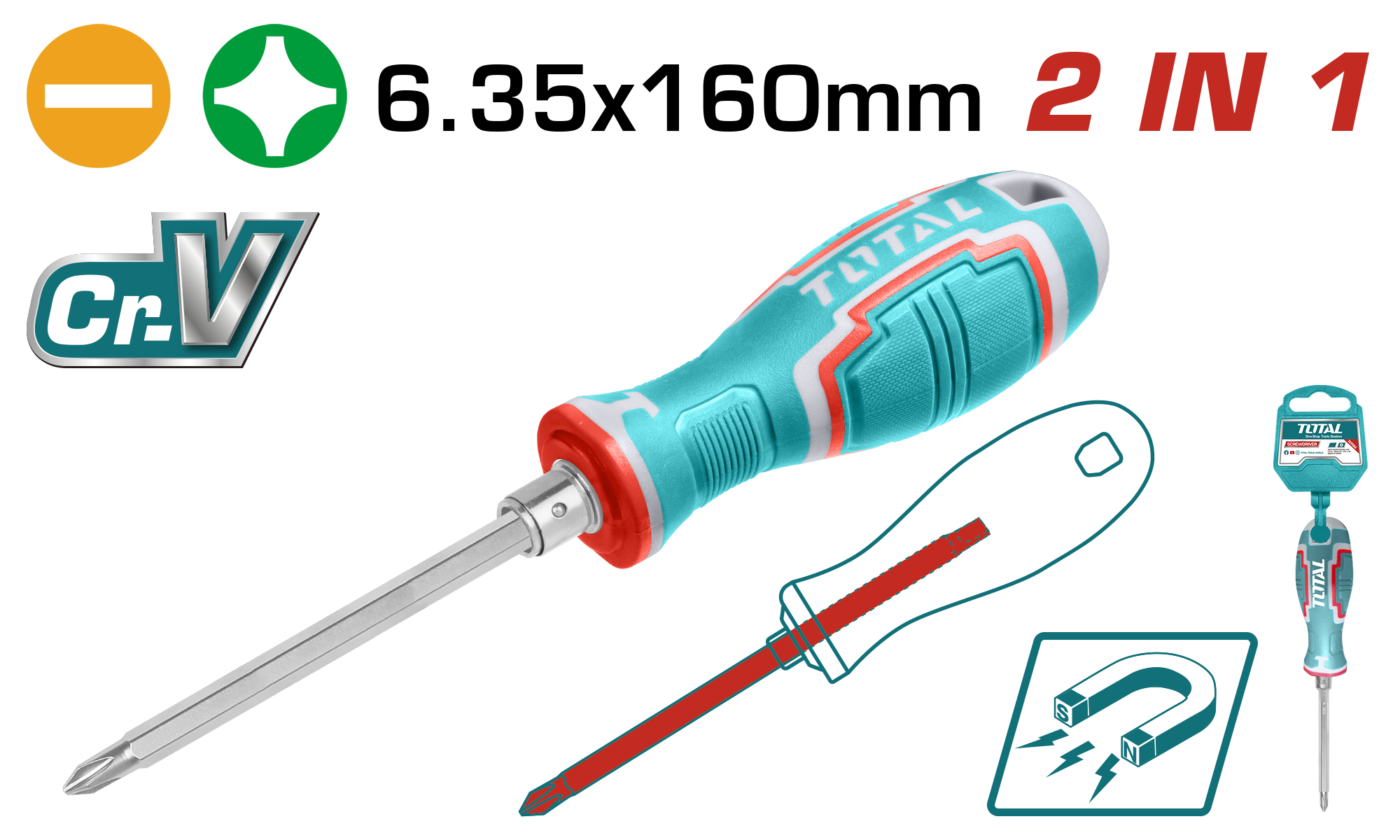 THT250206 2 IN 1 Screwdriver set THT250206 - Image 1