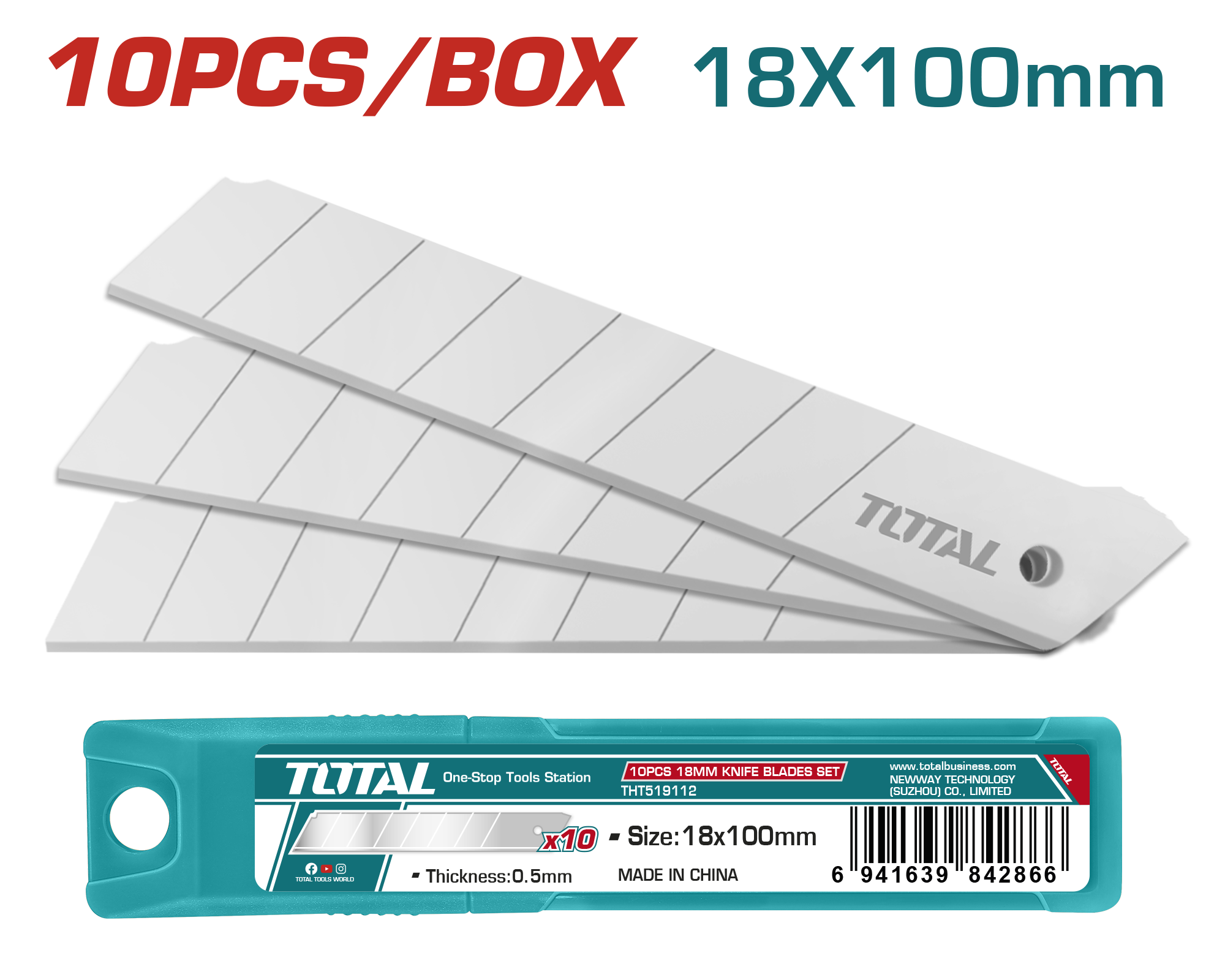 THT519112 10 Pcs 18mm knife blades set THT519112 - Image 1