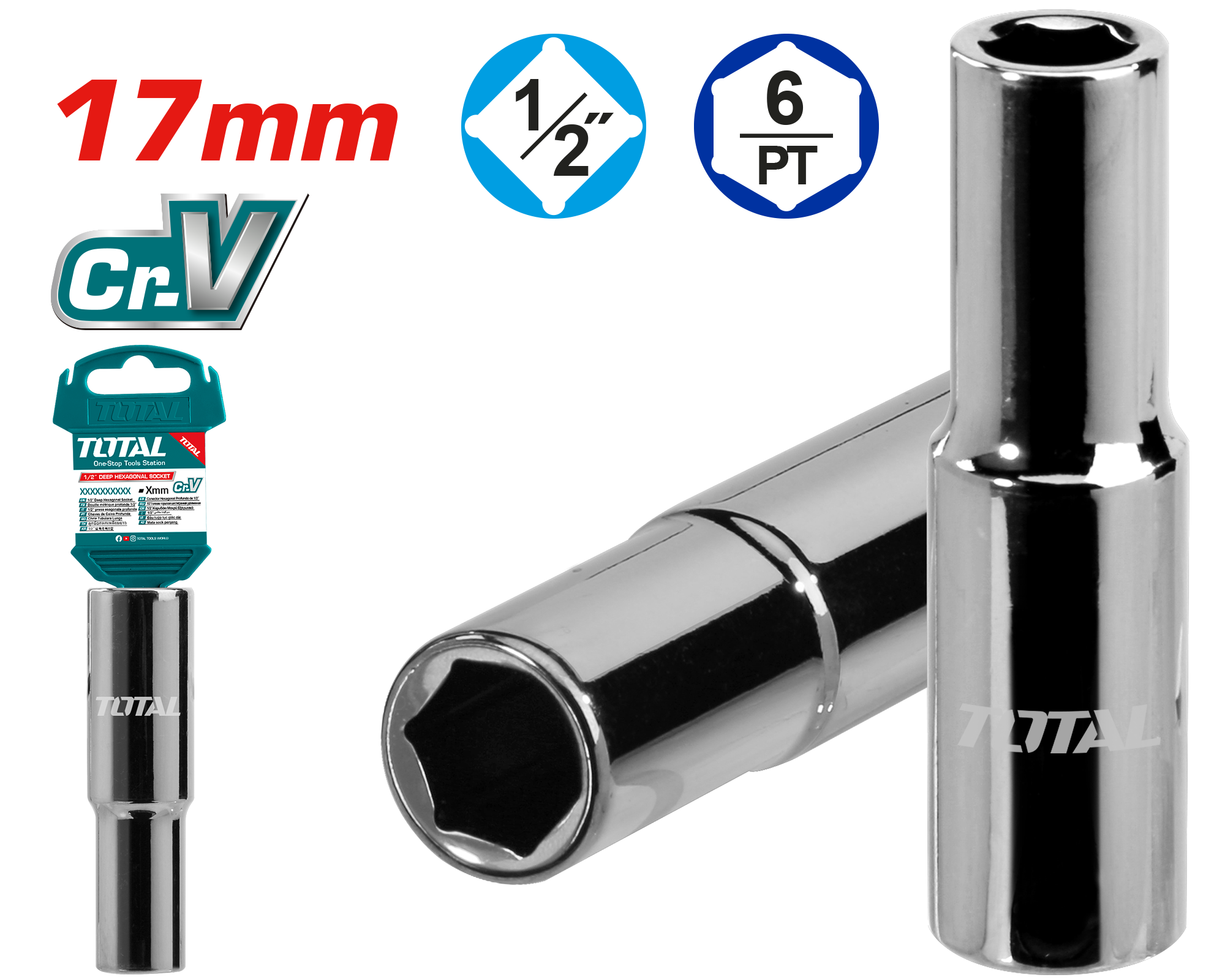 THTST12173L 17MM 1/2 DEEP HEXAGONAL SOCKET THTST12173L - Image 1