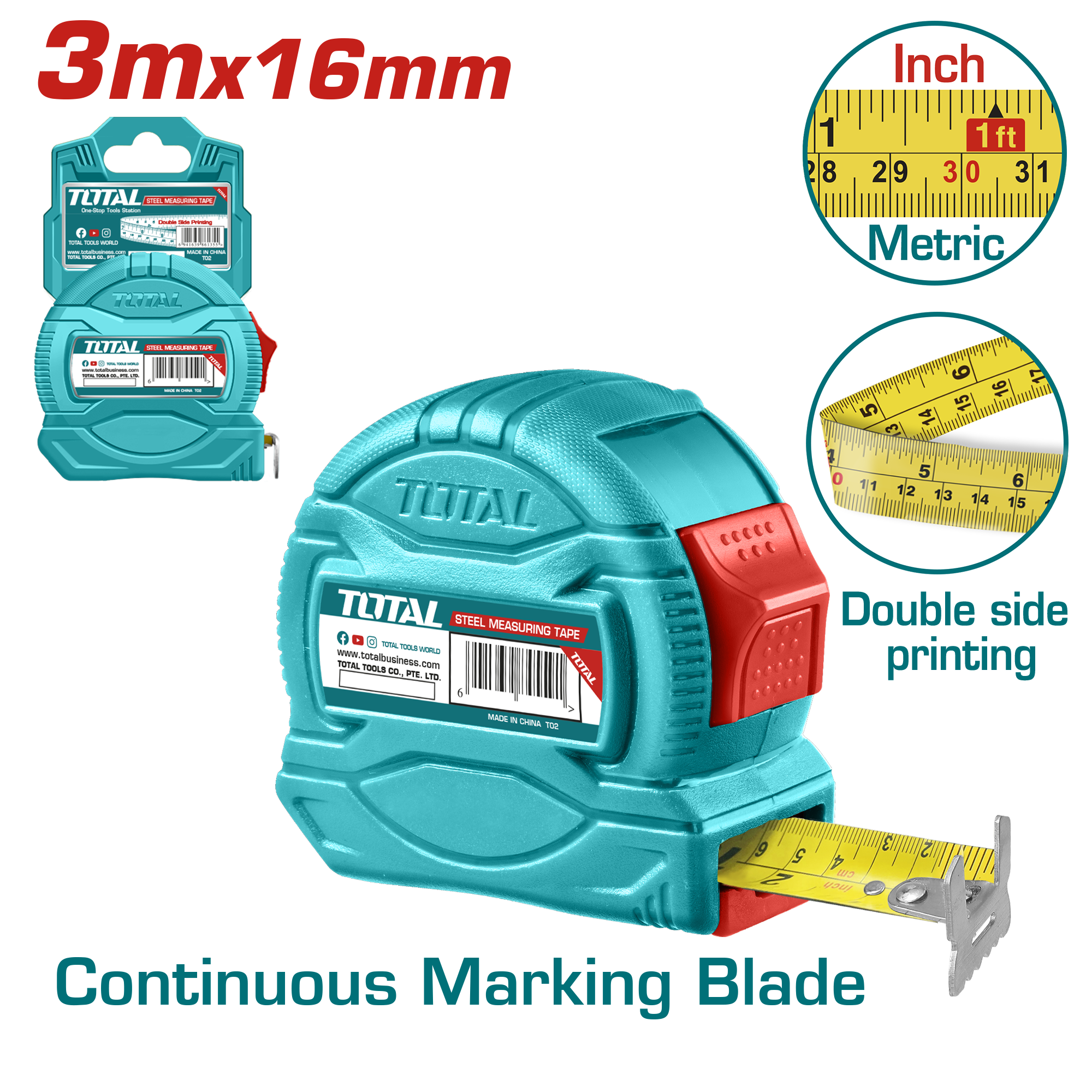 TMT34316 Steel measuring tape TMT34316 - Image 1
