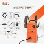 High Pressure Washer VS3  Shakti Technology VS3 High Pressure Car Washer Machine-1800W Copper Winding Motor, 130 Bar Pressure, 6L/Min Flow, 8-Meter Hose Pipe, Portable Pressure Washer for Car, Bike, Home & Outdoor Cleaning - Image 3