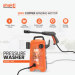 High Pressure Washer VS3  Shakti Technology VS3 High Pressure Car Washer Machine-1800W Copper Winding Motor, 130 Bar Pressure, 6L/Min Flow, 8-Meter Hose Pipe, Portable Pressure Washer for Car, Bike, Home & Outdoor Cleaning - Image 4